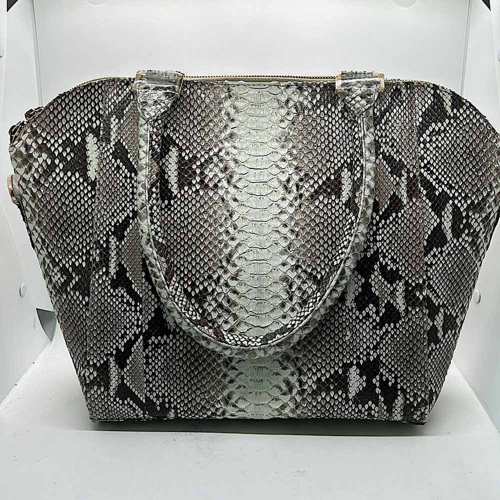 Grand Pelle Exotic Leather Collections NWT Python Snakeskin Shoulder Bag Purse - Picture 2 of 9